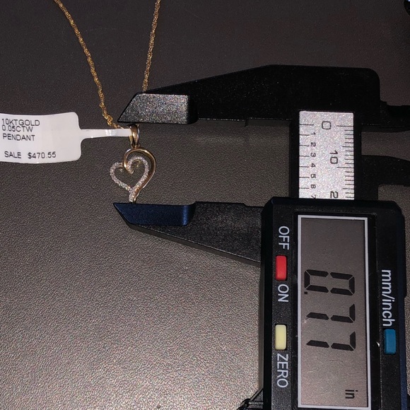 Real gold real diamond heart necklace best gift anniversary wedding birthday WOW - Picture 5 of 5